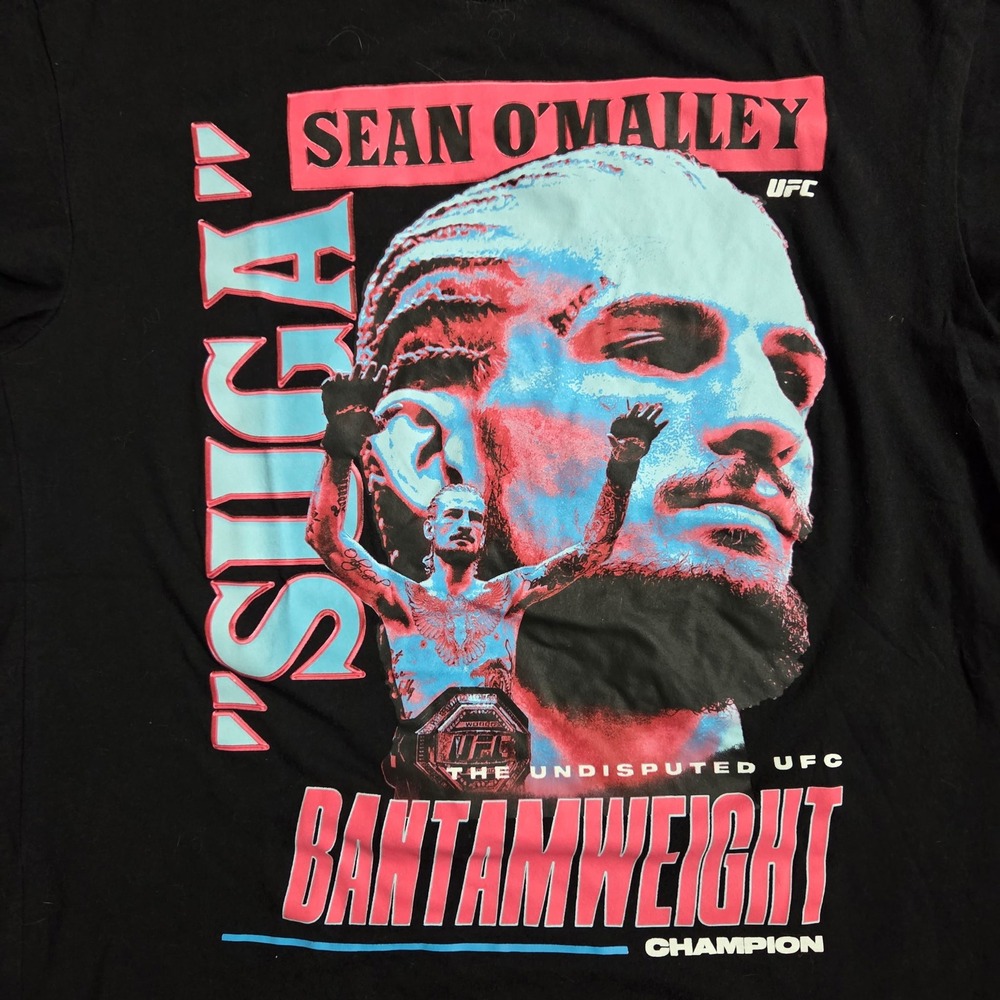 UFC Sean OMalley "Suga" Bantamweight Champion Black T Shirt Mens Large
